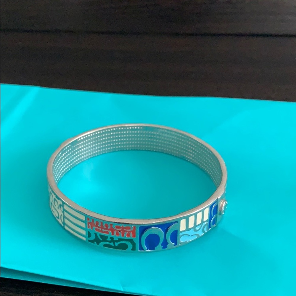 Coach Multicolor Silver Bangle Bracelet - image 3
